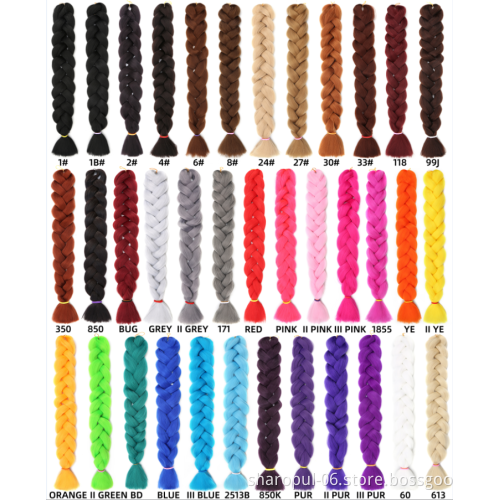 ombre jumbo braiding hair attachment for braids 24inch 48inch 52inch 82inch length customize lable braiding hair